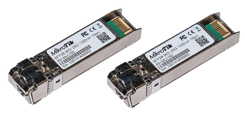 You Recently Viewed MikroTik XS+2733LC15D Pair of SFP/SFP+/SFP28 Modules  Image